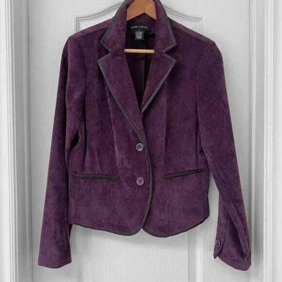 Larry Levine - Vintage Velveteen Purple Blazer - Picture 4 of 11